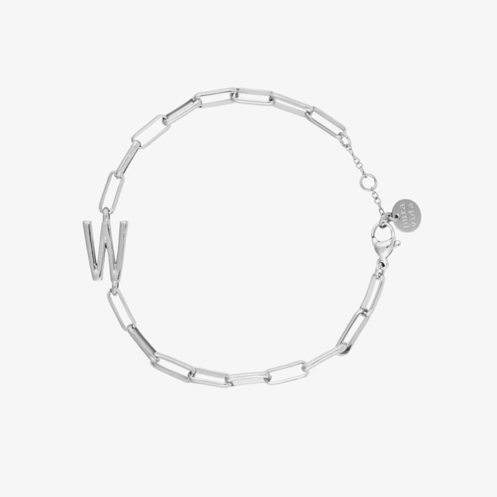 Silver Initial Paperclip Chain Bracelet - Image 19